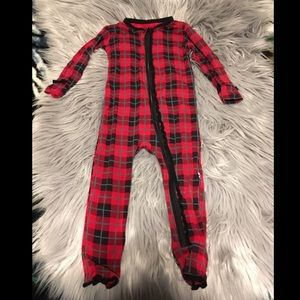Kickee Pants Xmas Plaid Ruffle Jammie's